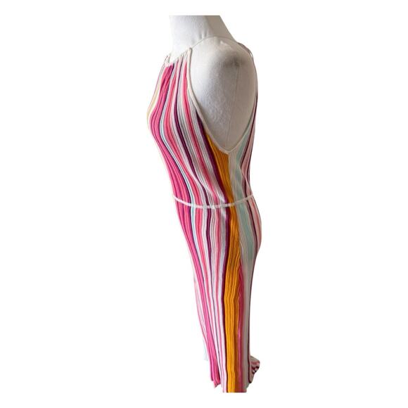 Lover The Label Holly Midi Dress Size 10 Rainbow Halter - Picture 6 of 16